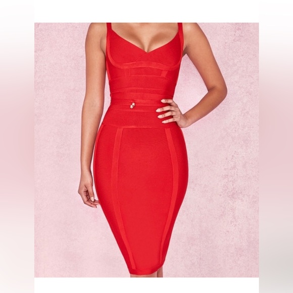 House of CB London Belice Red Bandage
Body Con Dress Size L+ - Picture 1 of 5